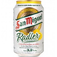 SAN MIGUEL Radler cerveza rubia con zumo natural de limón lata 33 cl - Supermercado El Corte Inglés