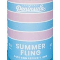 Peninsula Summer Fling Gose Pepino&Lima 33cl - Dcervezas