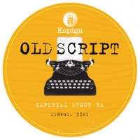 Old Script - Cervesa Espiga   - Bodega del Sol