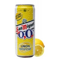 SAN MIGUEL 0,0 cerveza sin alcohol con zumo natural de limón lata 33 cl - Hipercor