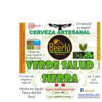 Beerlú Verde Salud Sierra (Hojas de coca, muña, hierba buena) Beerlú Verde Salud Sierra (Hojas de coca, muña, hierba buena)