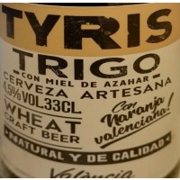 TYRIS cerveza rubia de trigo artesana de Valencia con miel de azahar y naranja valenciana botella 33 cl - Supermercado El Corte Inglés