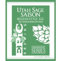Epic Brewing Utah Sage Saison