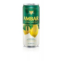 AMBAR LEMON 0,0 cerveza sin alcohol con limón lata 33 cl - Hipercor